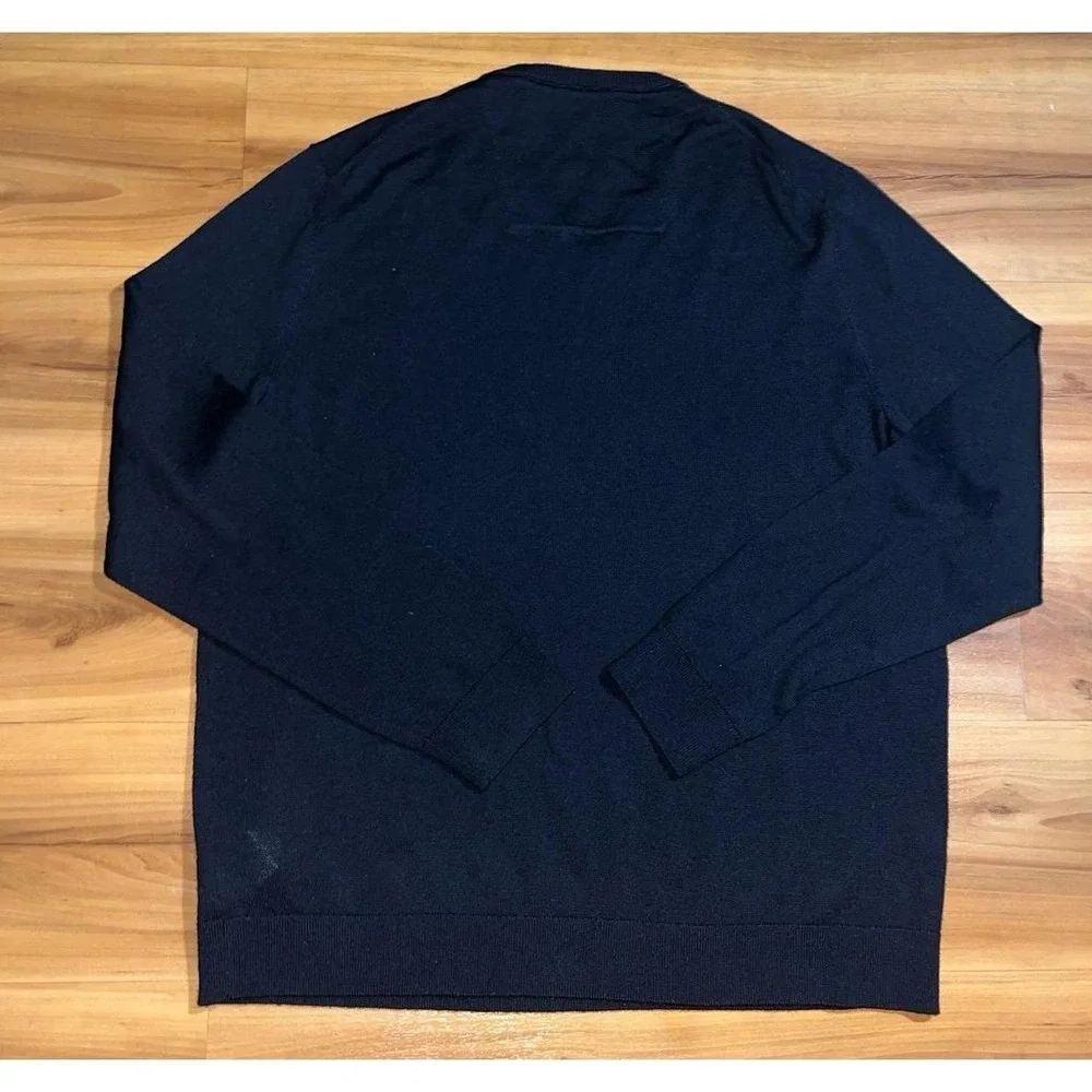 Mens Calvin Klein 100% Merino Wool V-Neck Lightweight Pullover Sweater
